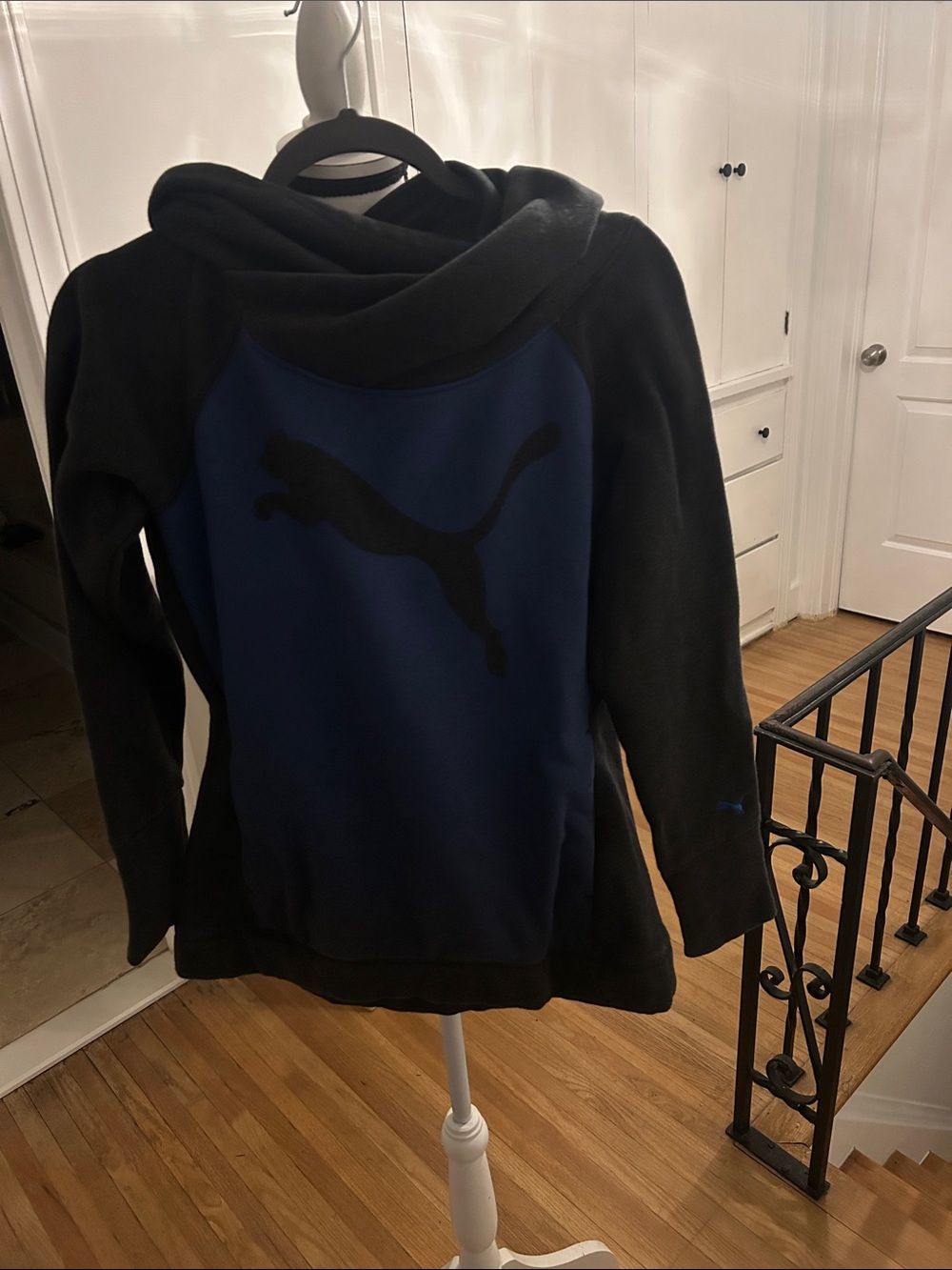 Puma Women’s Black & Navy Pullover Hoodie with Puma Logo